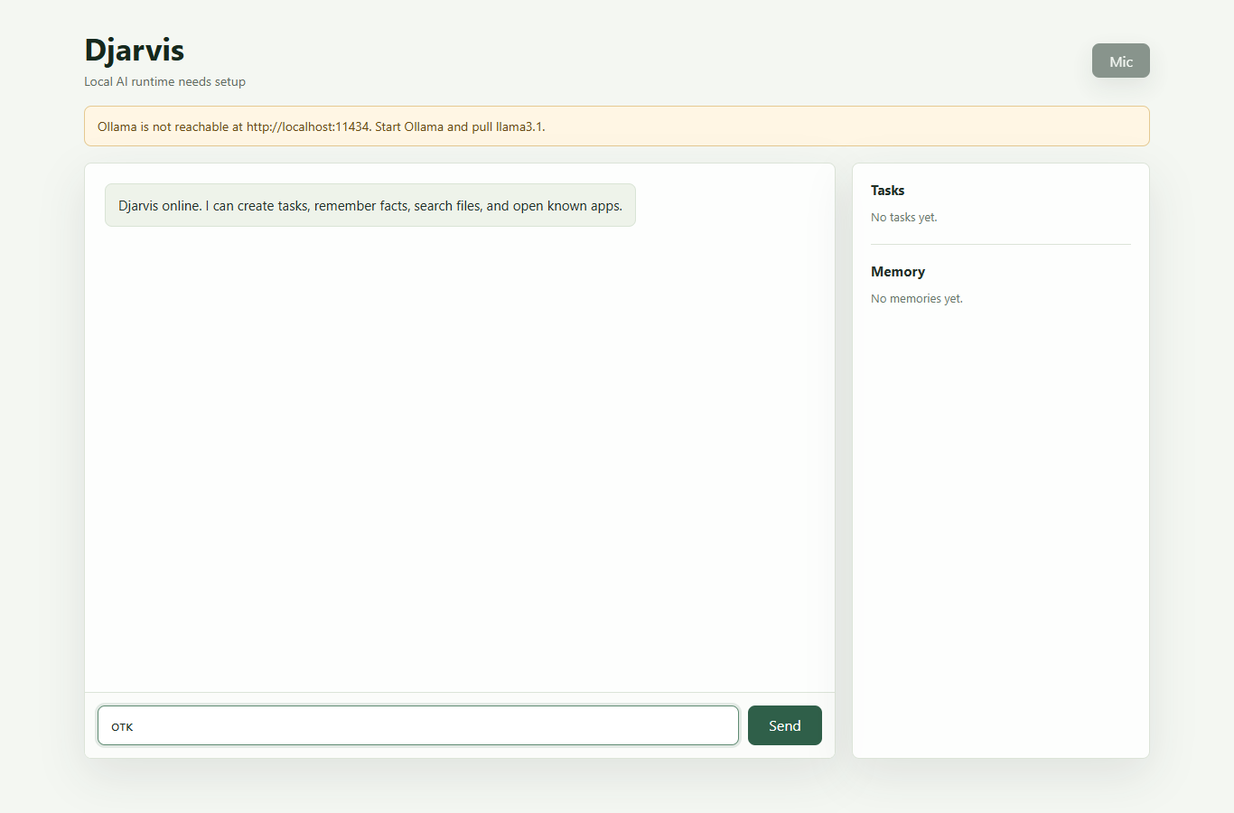 Djarvis — десктоп-интерфейс AI-ассистента для Windows